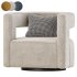 Restoration Hardware Drew Curved Swivel Chair RH - Thumbnail 4