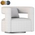 Restoration Hardware Drew Curved Swivel Chair RH - Thumbnail 2