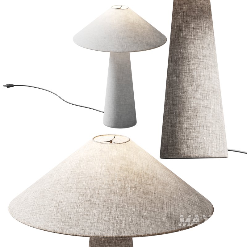 Grote tafellamp Ilena van linnen - Image 10