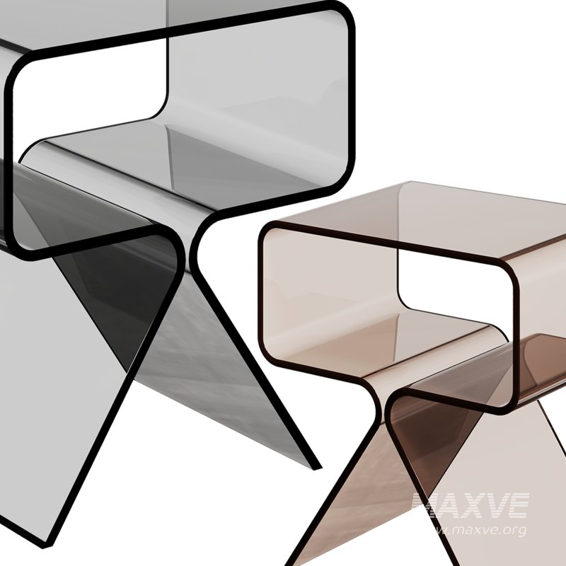 Coffee table Acrylic Nightstand Side Table by Solaround - Image 3