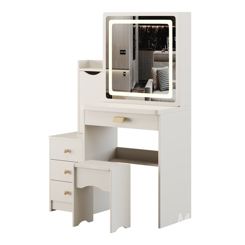 Ensemble coiffeuse et tabouret Vinush - Image 4