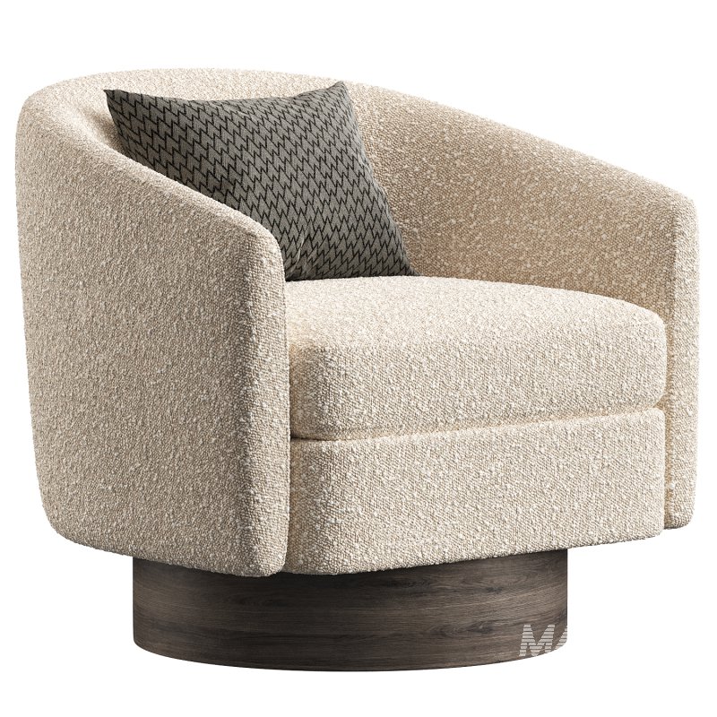 Camino Upholstered Swivel Barrel Chair - Image 5