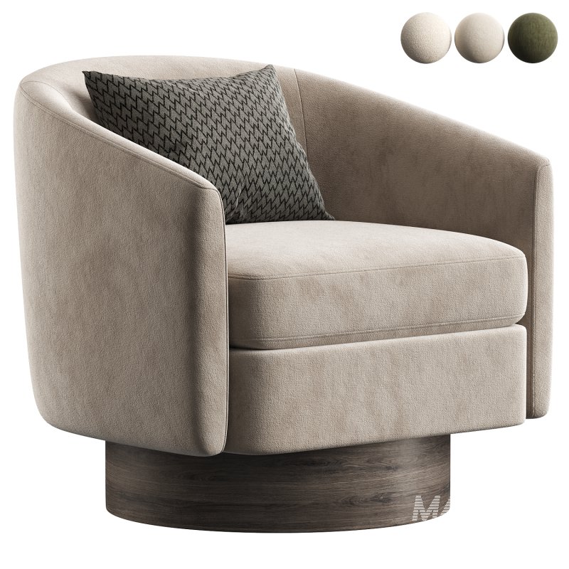 Camino Upholstered Swivel Barrel Chair - Image 2