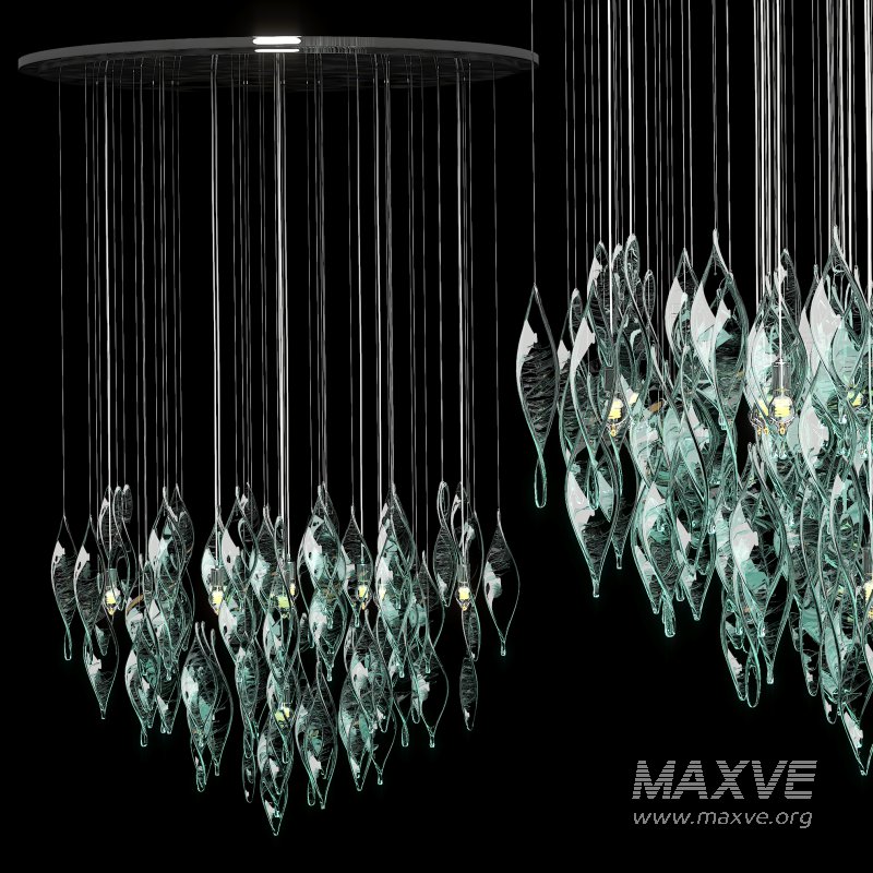 GG Bract Glass Chandelier - Image 2