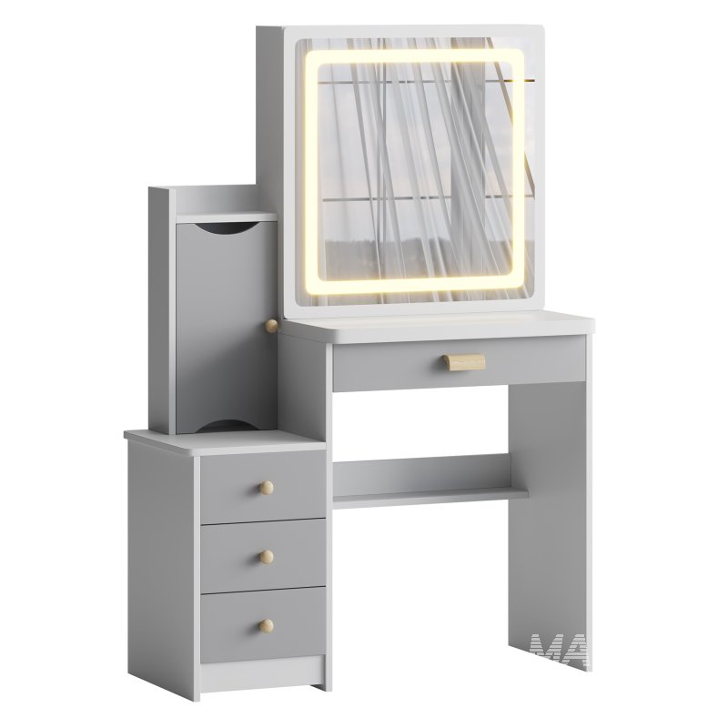 Ensemble coiffeuse et tabouret Vinush - Image 3