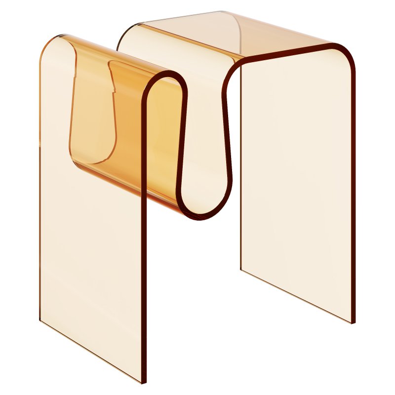 Acrylic Curvy Side Table Coffee Table - Image 2