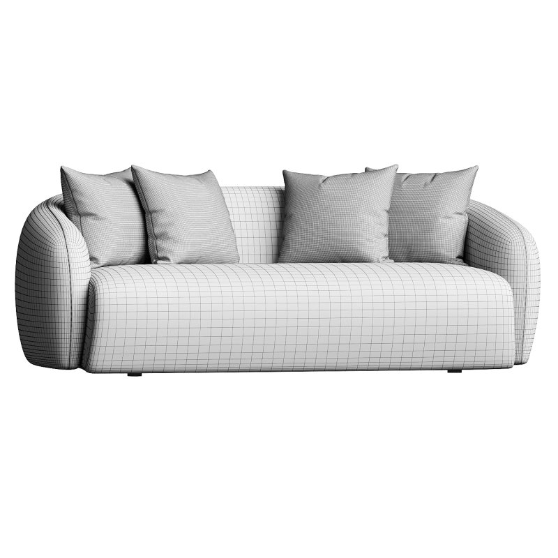 Bindiya Modern Japandi Style Boucle Fabric Sofa - Image 2