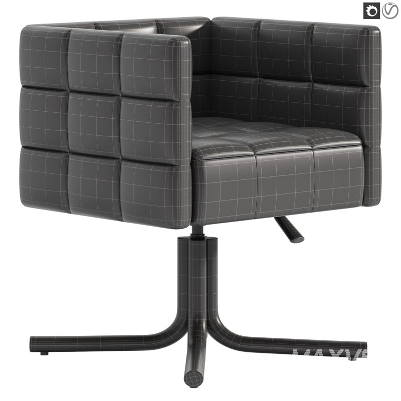 Matrice Green Leather Office Chair - Image 6