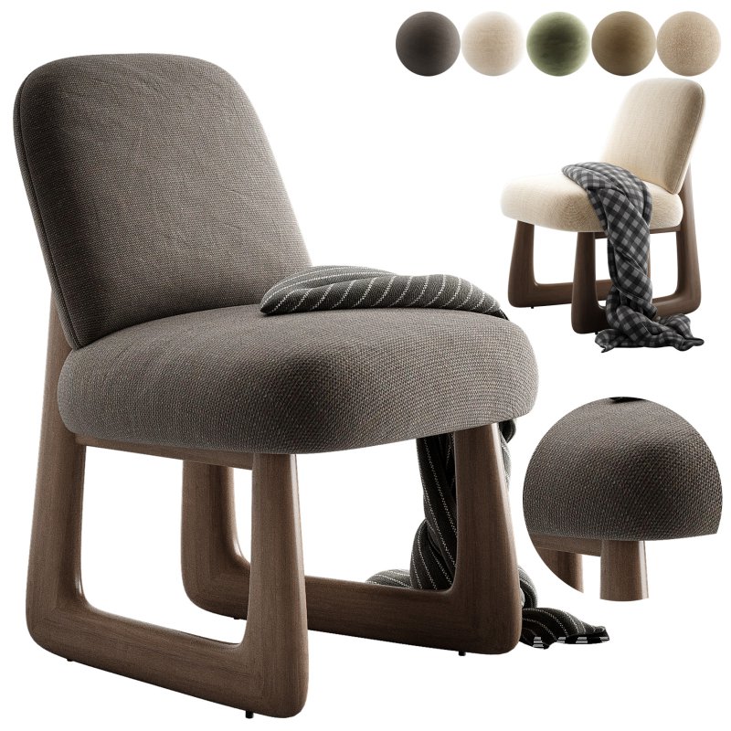 Pula Warm White Boucle Dining Chair - Image 5