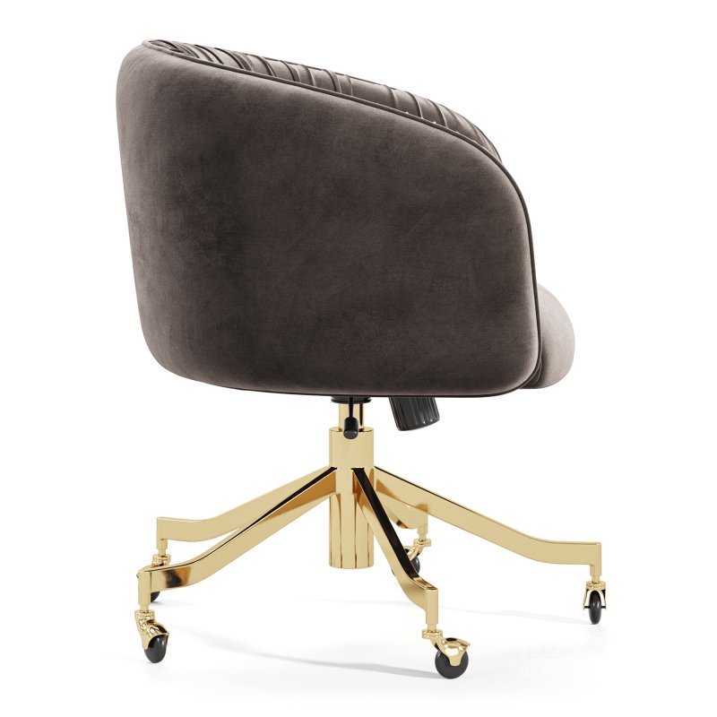 Saroy Ivory Upholstered Office Chair - Image 1