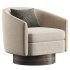 Camino Upholstered Swivel Barrel Chair - Thumbnail 3