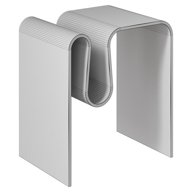 Acrylic Curvy Side Table Coffee Table - Image 6