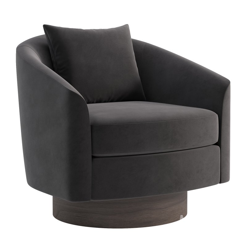 Camino Upholstered Swivel Lounge Chair - Image 4