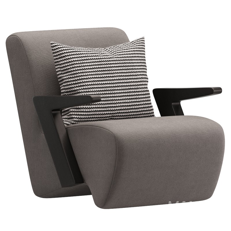 Modern Upholstered Lounge Chair - Image 3