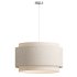 Avery Natural Linen Double Drum Pendant Light - Thumbnail 3