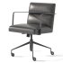 Etana Black Leather Office Chair - Thumbnail 1