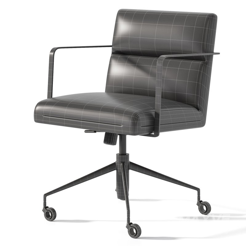 Etana Black Leather Office Chair - Image 1