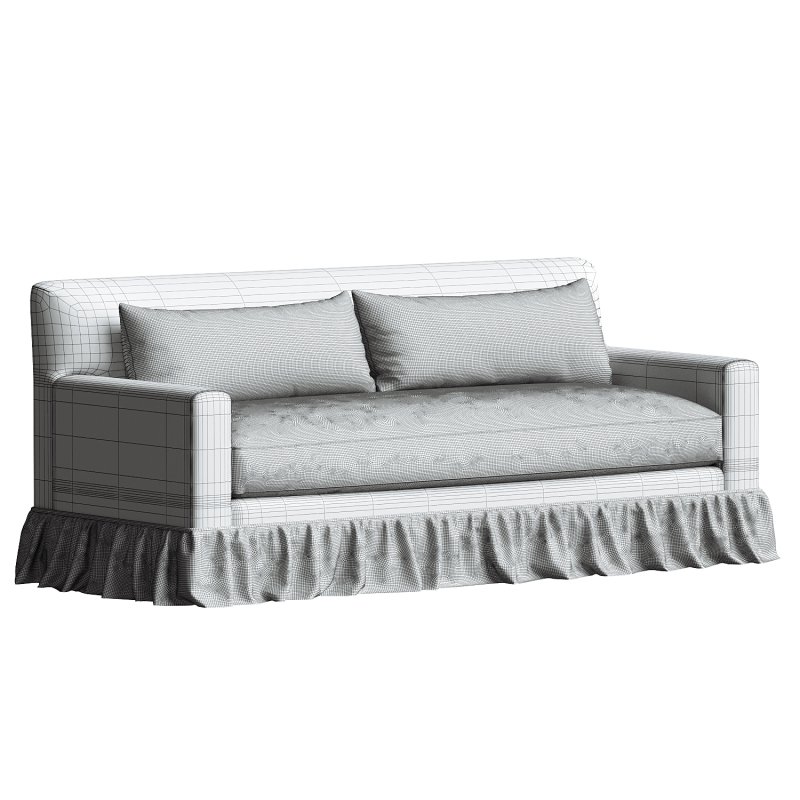 Shabby Chic Dust Ruffle Sofa - Image 1