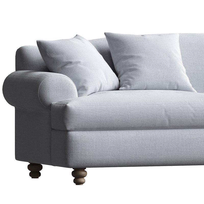 Late 20th Century European Linen Sofa - Image 1