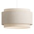 Avery Natural Linen Double Drum Pendant Light - Thumbnail 2