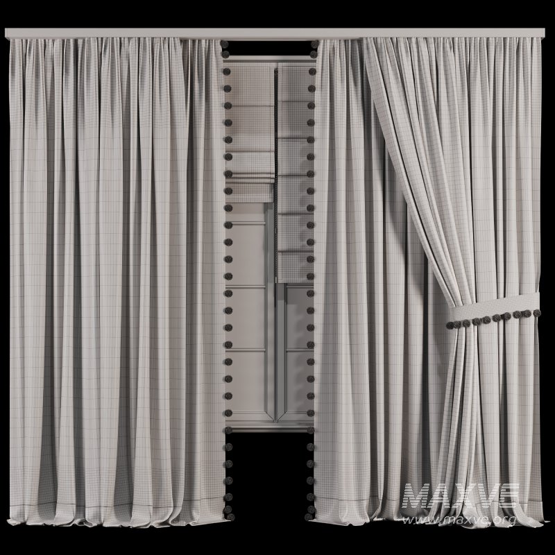 Curtain Set With Linen And Sheer Layer 68 - Image 3
