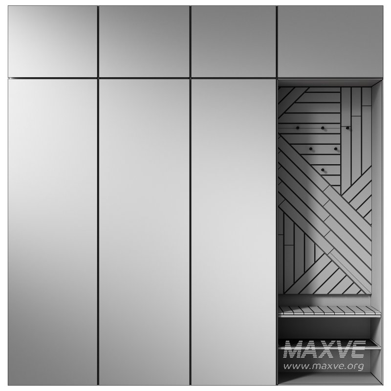 Wardrobe in the hallway Closet 03 - Image 2