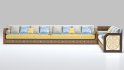 Moroccan sofa 3D model - Thumbnail 3
