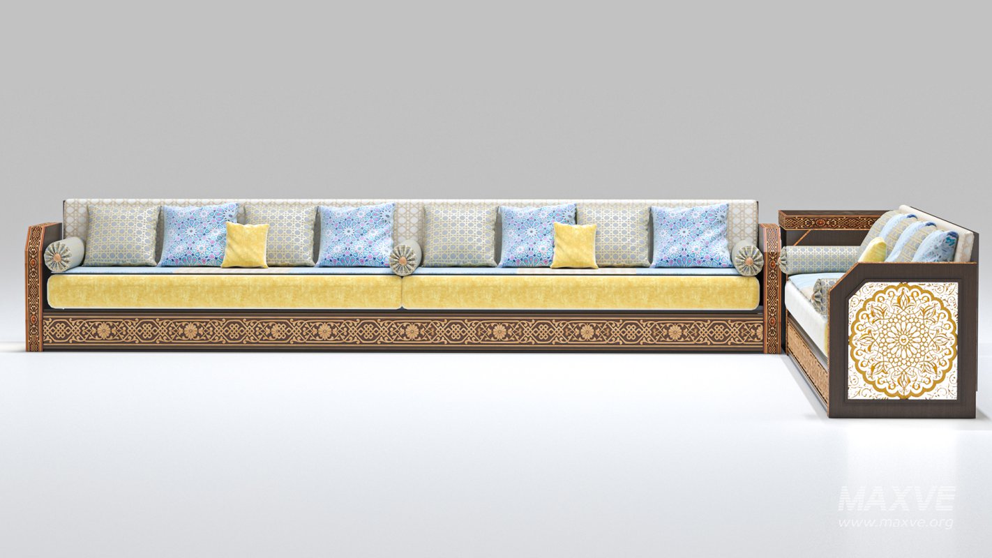 Moroccan sofa 3D model - Image 3