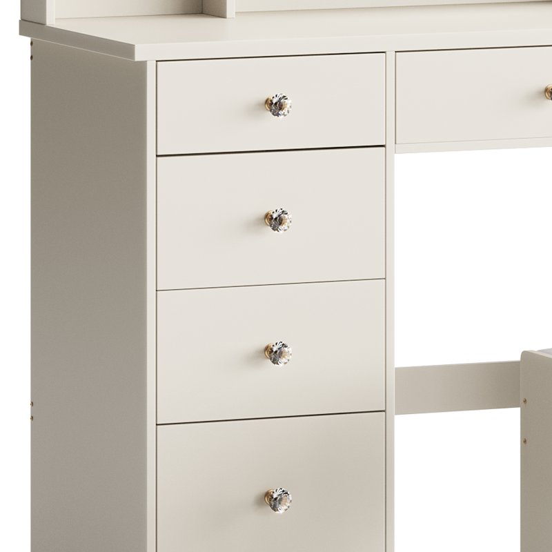 Ensemble coiffeuse avec tabouret et miroir Willodine - Image 6