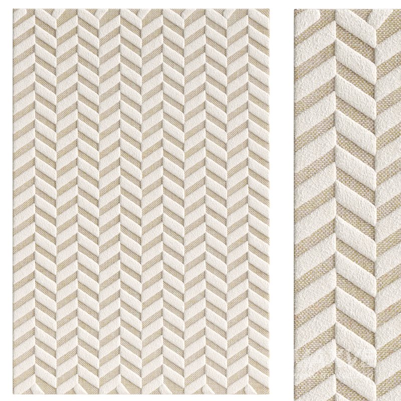Herringbone Rug White - Image 1