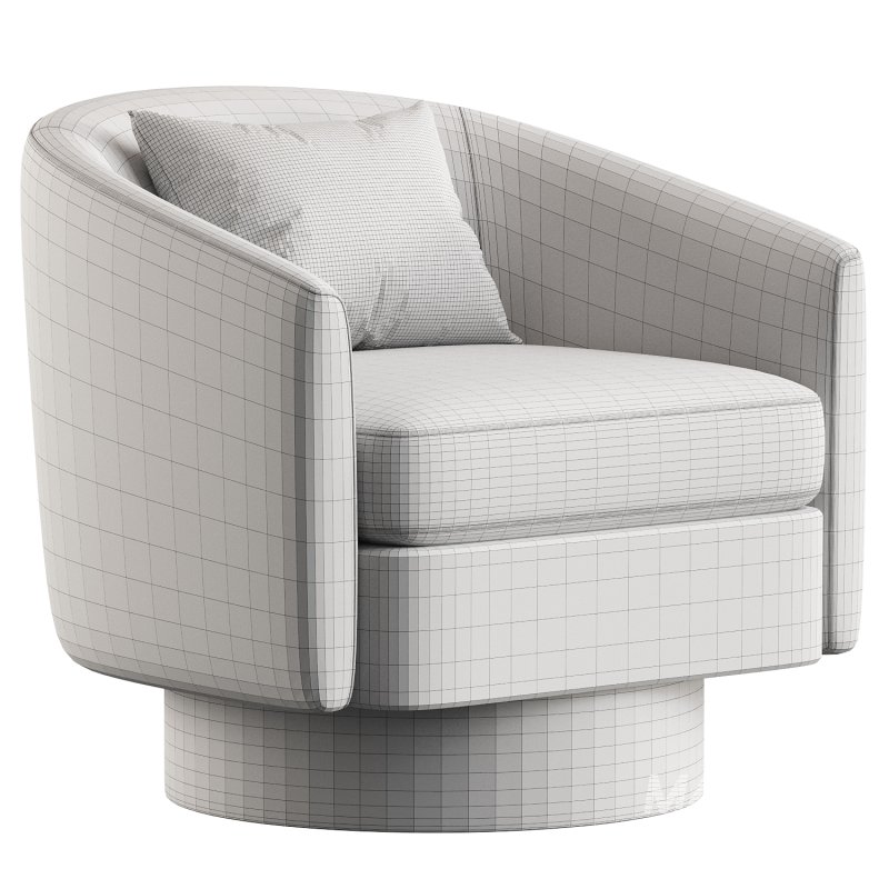 Camino Upholstered Swivel Barrel Chair - Image 1