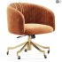 Saroy Ivory Upholstered Office Chair - Thumbnail 4