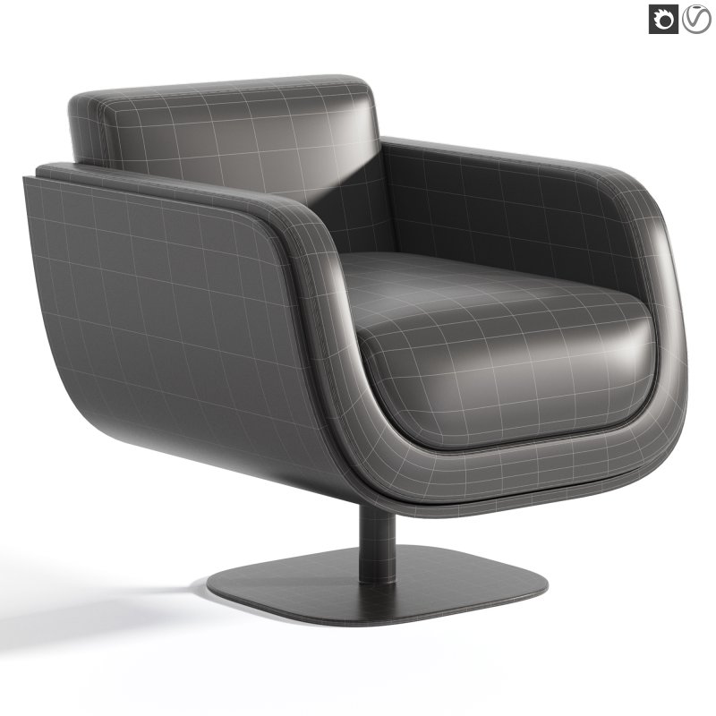 PLUME SWIVEL ARMCHAIR - Image 1