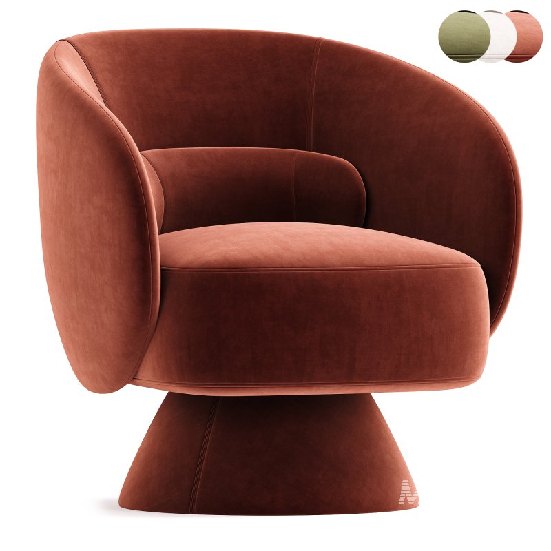 Saboor Upholstered Swivel Barrel Chair - Image 3