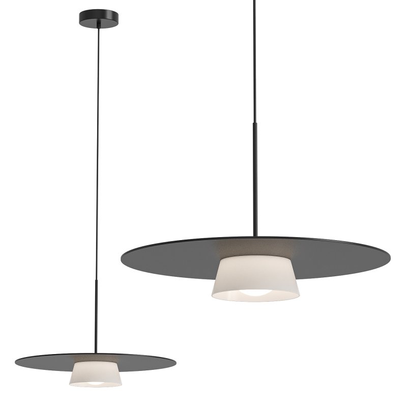 Thin Round Metal Plate Pendant Light - Image 2