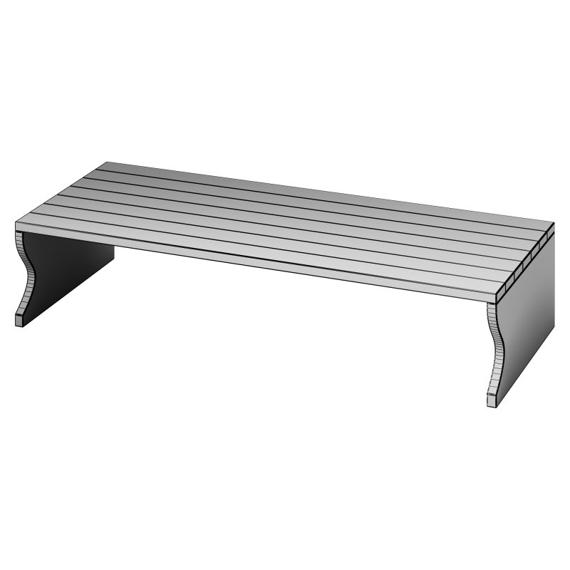 Wood Bench Rustic Look - Image 6