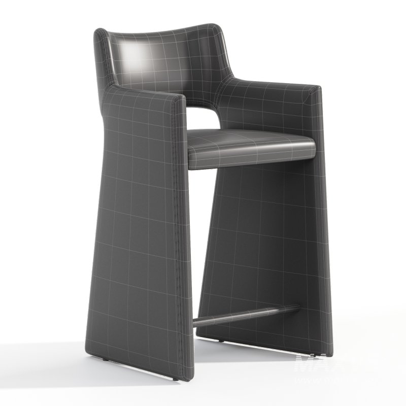 Foley Olive Green Velvet Counter Stool - Image 6