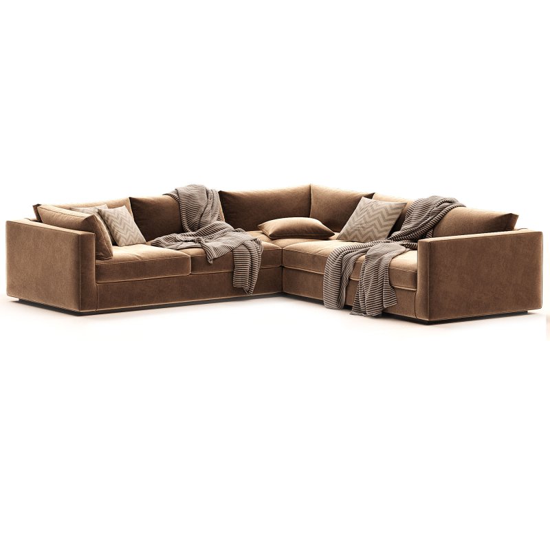 Oceanside Deep 2 Piece Left Arm Bumper Sectional Sofa - Image 2