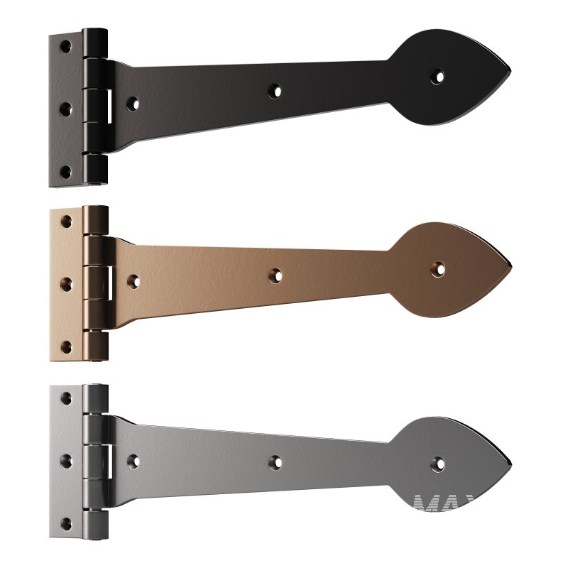 Black Wrought Iron Door Strap - Image 5