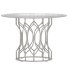 CHAMPAGNE BASE GLASS TOP ROUND DINING TABLE - Thumbnail 2