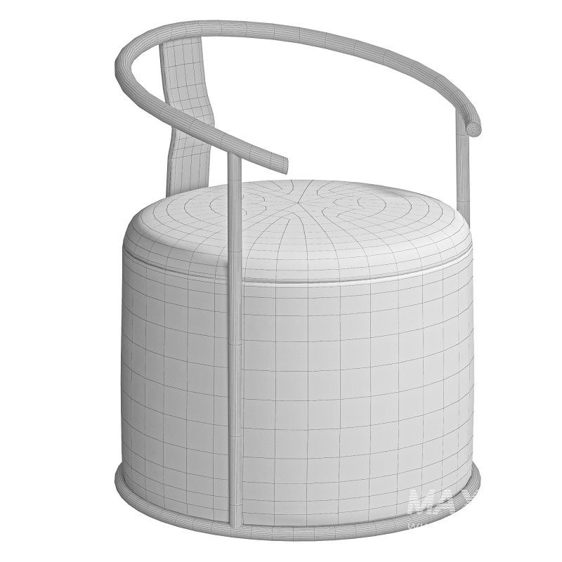 Modern Round Accent Chair in Gold - Image 3