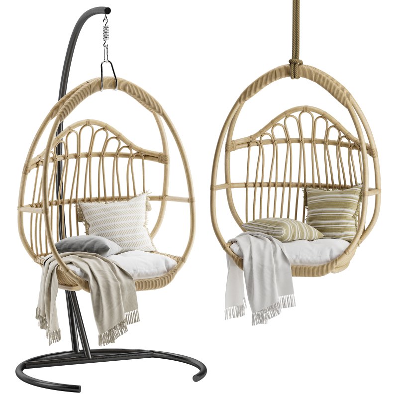 Balancelle_en_canne_de_rotin - Image 1