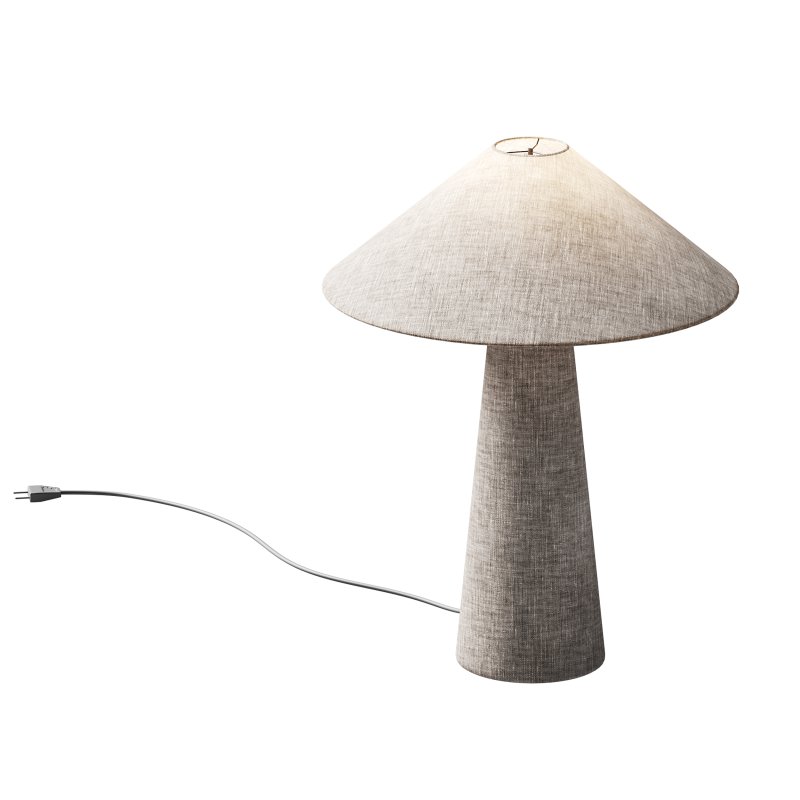 Grote tafellamp Ilena van linnen - Image 3