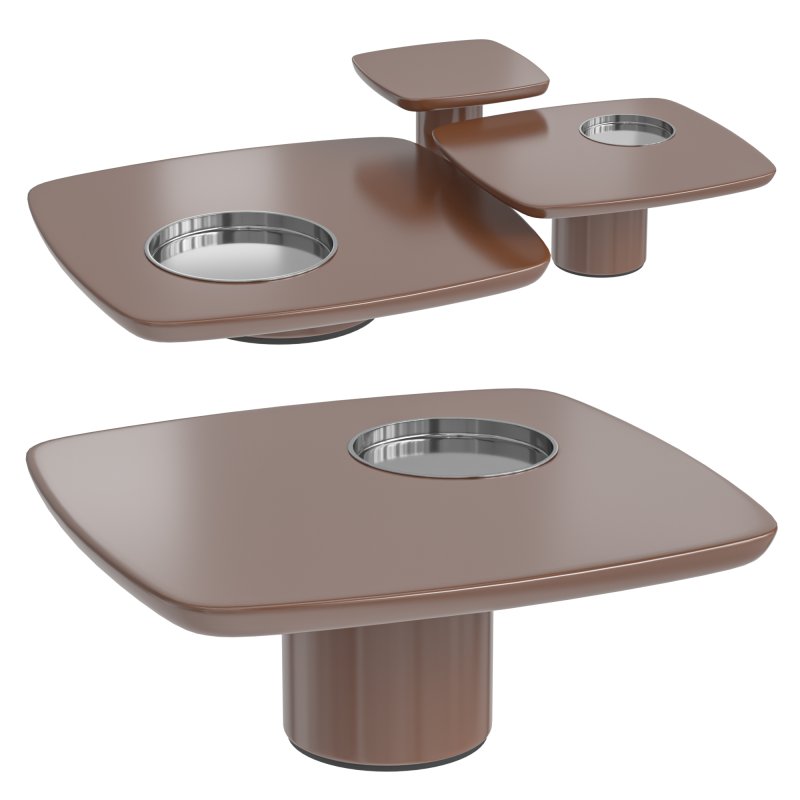 Modern Living Room Black and Gold Oversized Wooden Coffee Table Set of 3 for Home - Image 4