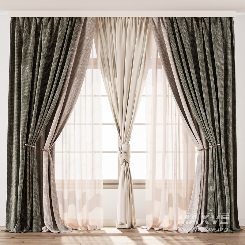 Luxurious Dual Layer Drapes with Shee Curtain 70 - Image 4
