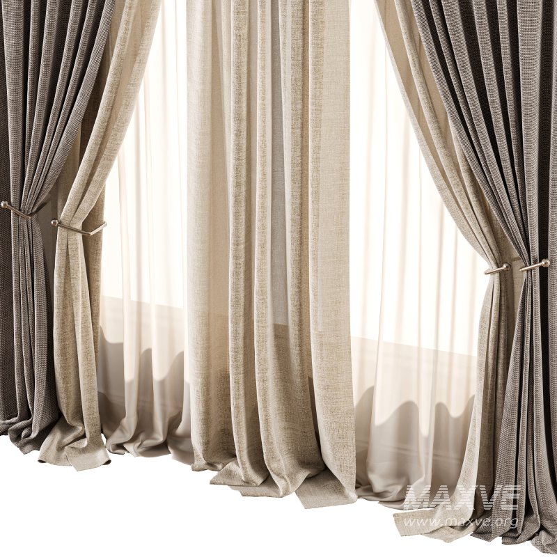 Linen and Sheer Curtain Set 69 - Image 3