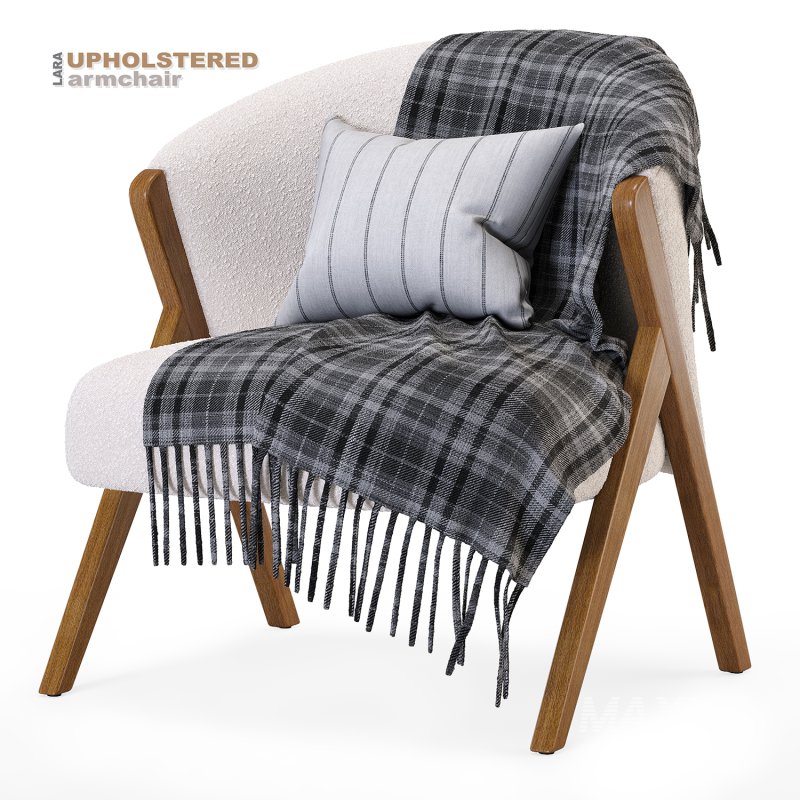 Lara upholstered armchair - Image 3