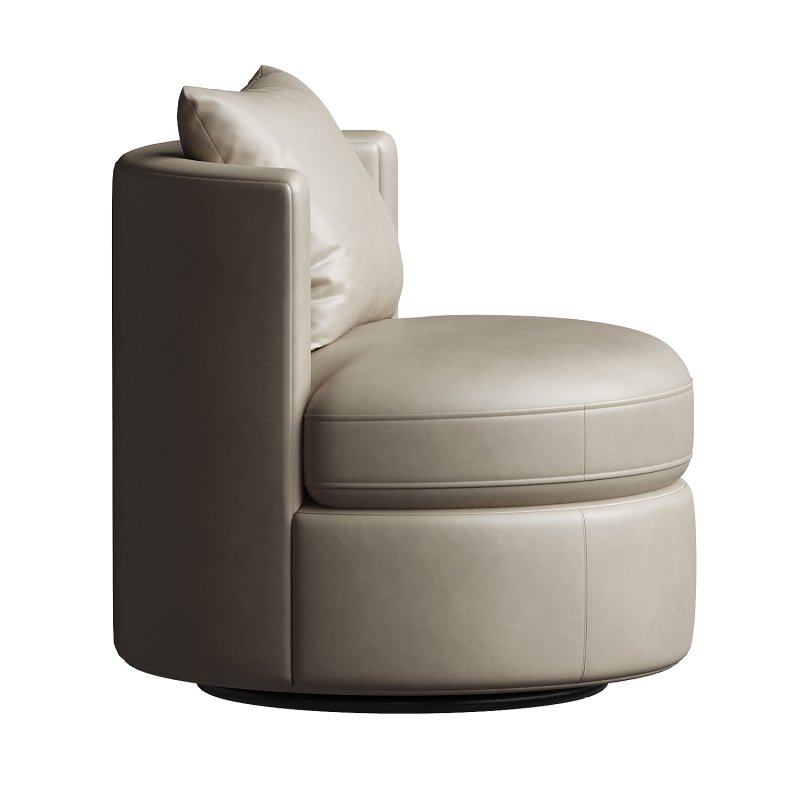 Balboa Leather Swivel Chair - Image 4