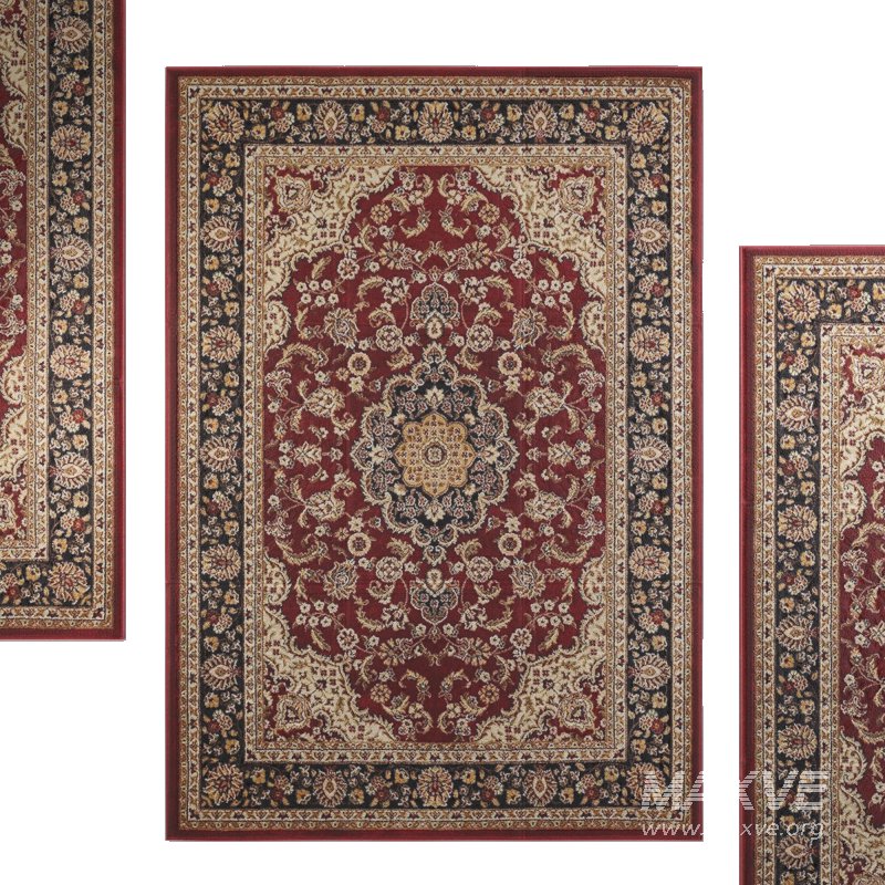 Woven Oriental Rug with Persian Floral Design - Image 2