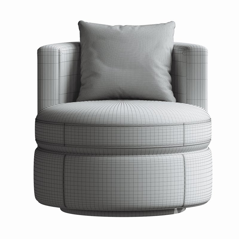 Balboa Leather Swivel Chair - Image 2